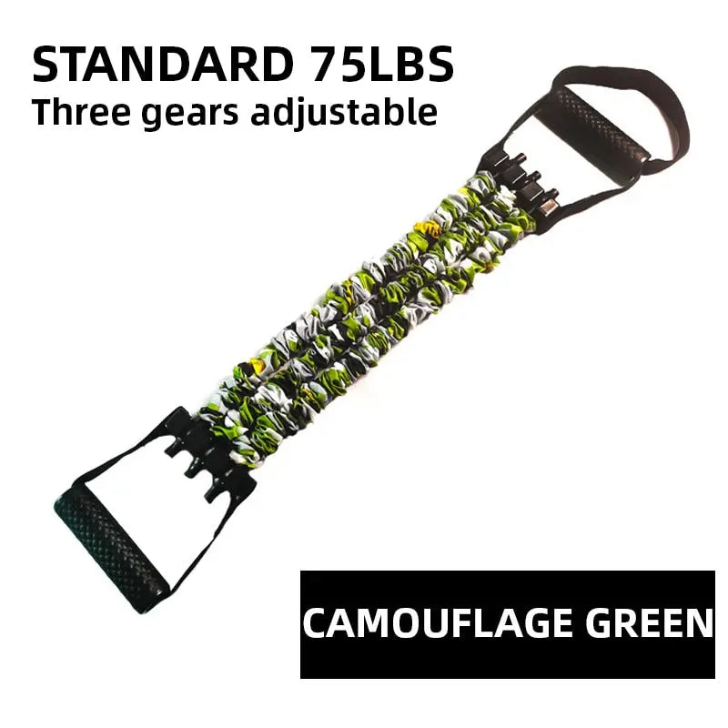Adjustable Chest Expander Resistance Bands Upgrade GREEN 75LBS