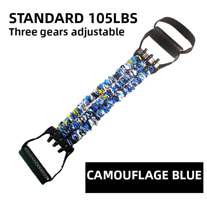 Adjustable Chest Expander Resistance Bands Upgrade BLUE 105LBS