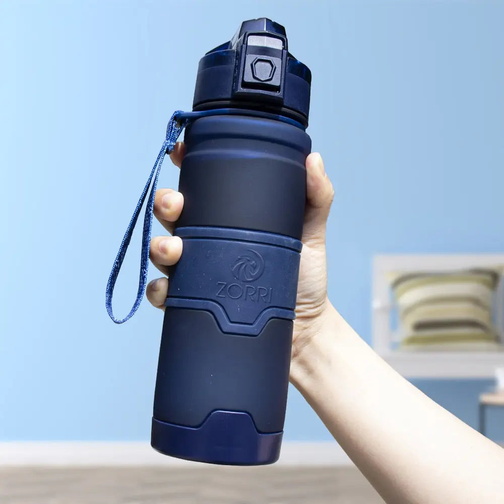 BPA Free Plastic Sports Water Bottle Drak Blue