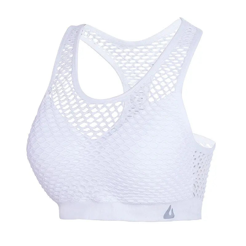 Breathable Sexy Running Yoga Bra white