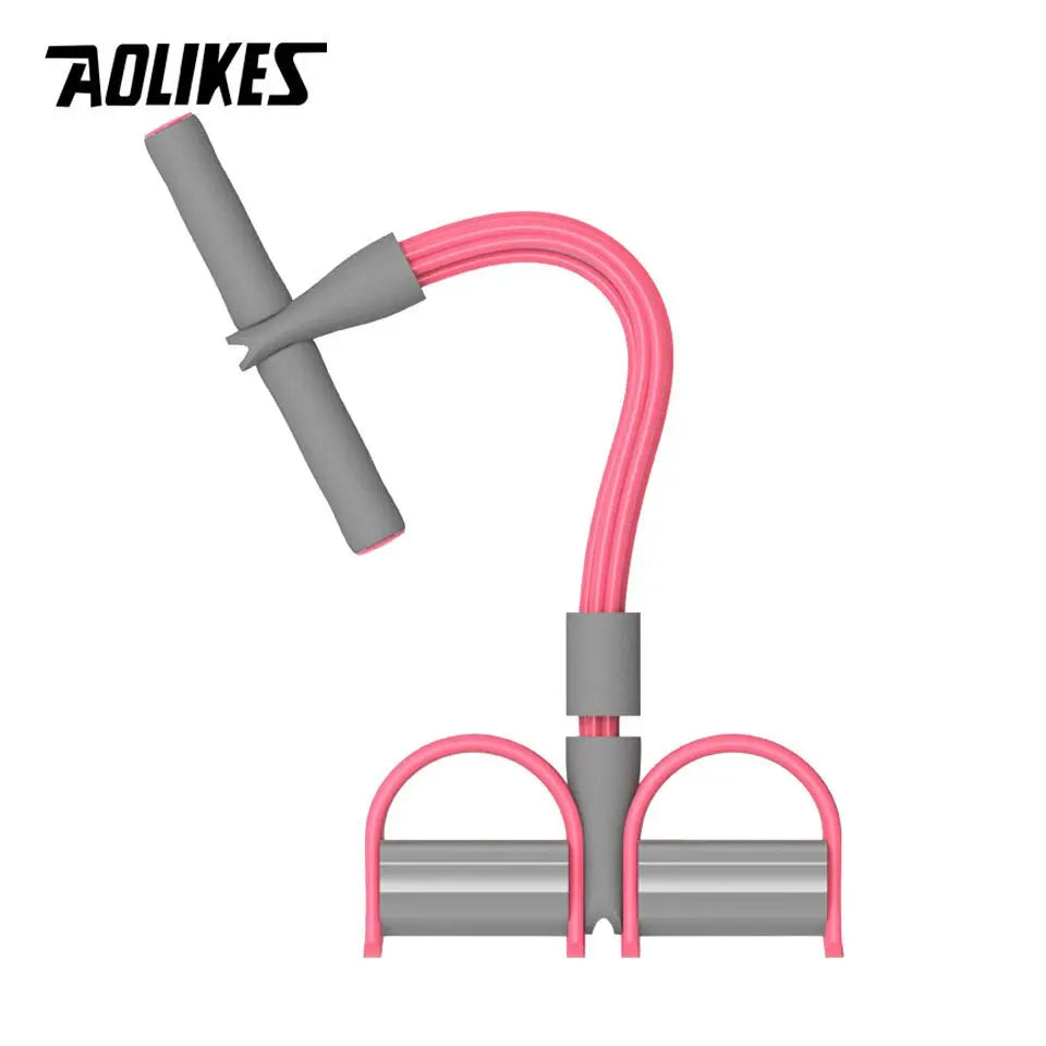 Elastic Pull Ropes Exerciser Type A--Gray Pink