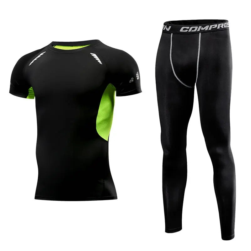 Fitness Compression Suits Running Set E