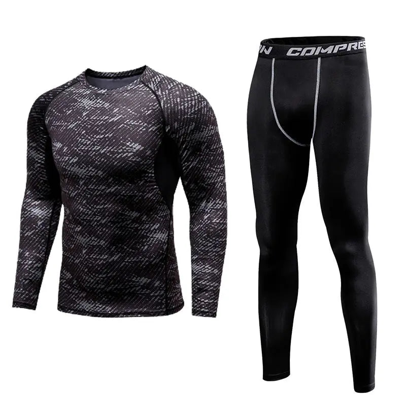 Fitness Compression Suits Running Set H