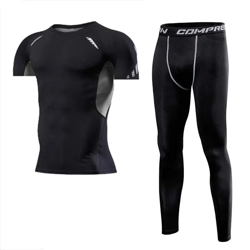 Fitness Compression Suits Running Set M