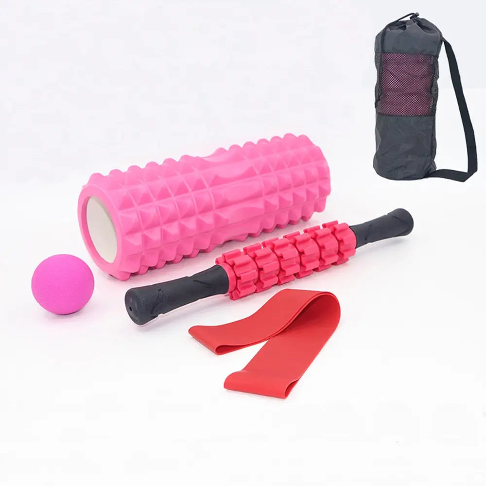 Fitness Foam Roller Set Pink