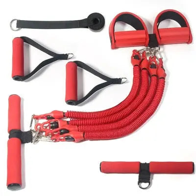 Fitness Pull Pedal Exercise Resistance Band Red