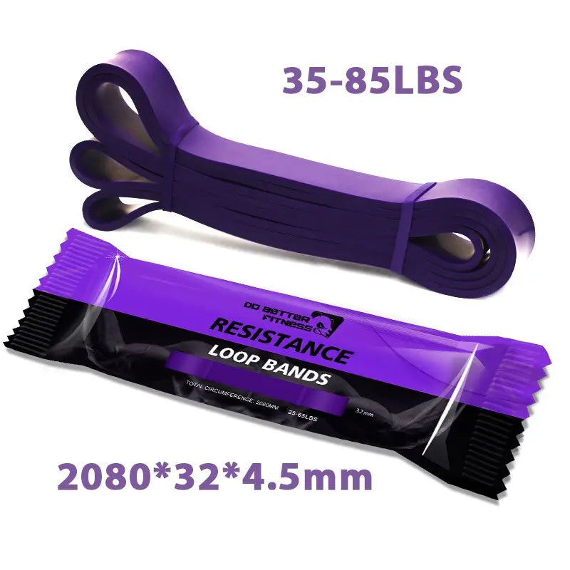 Fitness Pull Up Elastic Bands 85LB Purple