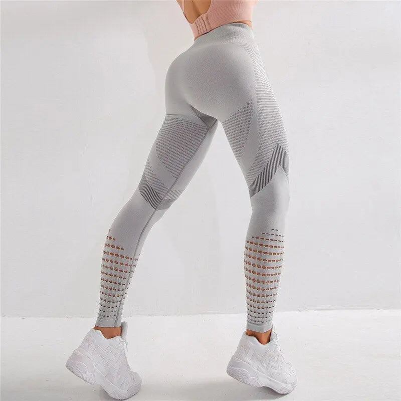 Fitness Seamless High Waist Leggings Gray