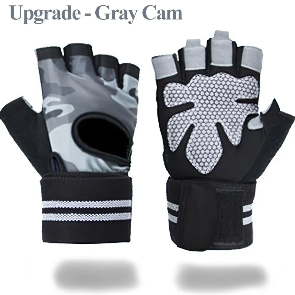 Fitness Weight Lifting Gloves UPGRADE-CAM GRAY