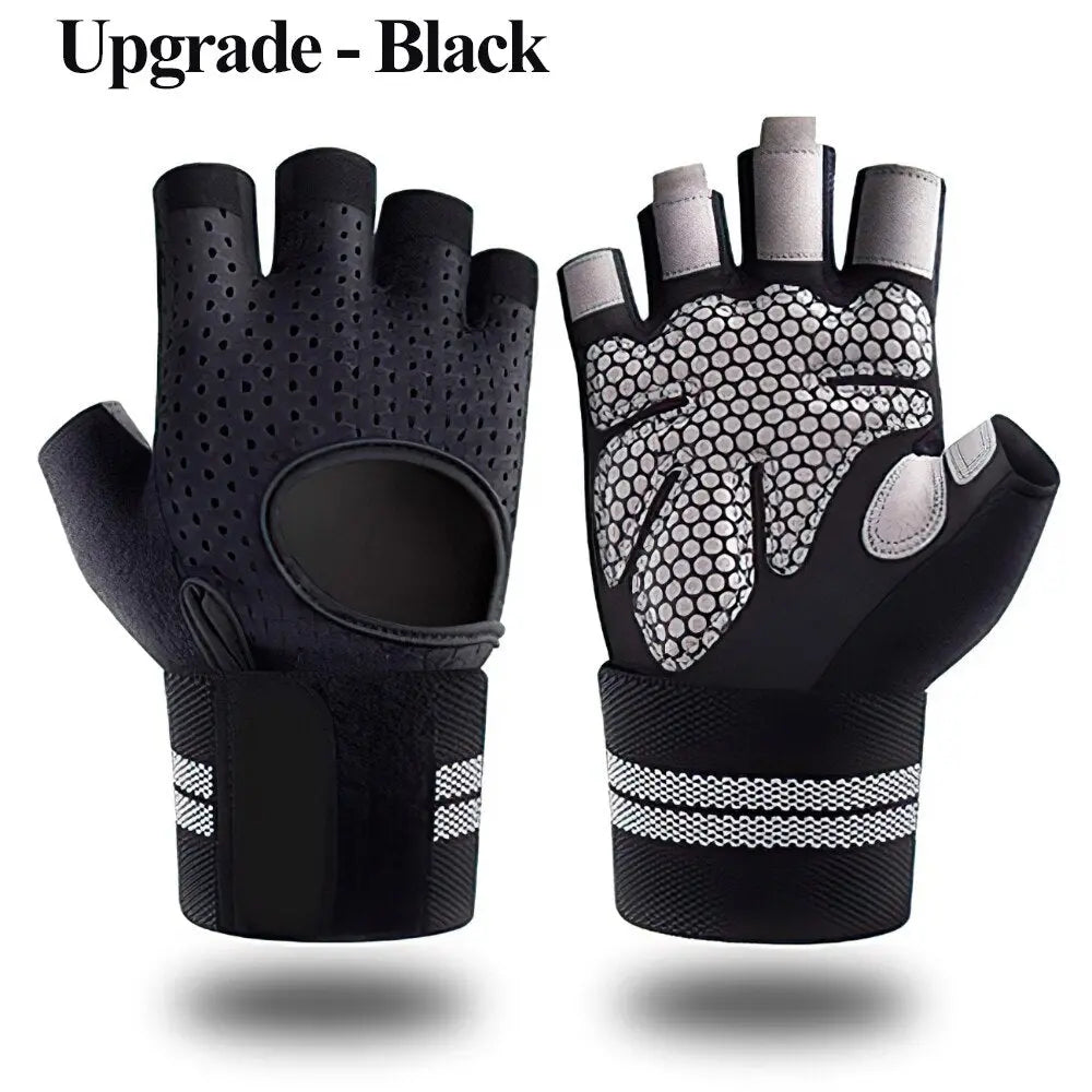 Fitness Weight Lifting Gloves UPGRADE-BLACK