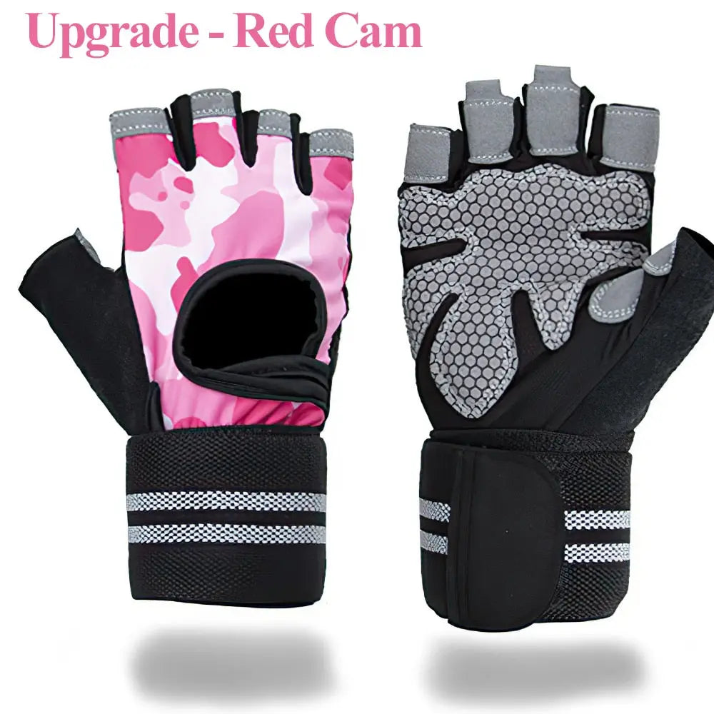 Fitness Weight Lifting Gloves UPGRADE-CAM PINK