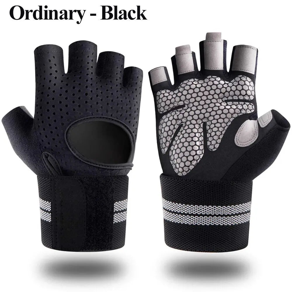 Fitness Weight Lifting Gloves ORDINARY-BLACK