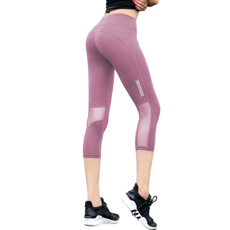 Stylish High Waist Leggings Red