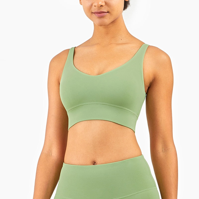 Women Gym Crop Tops Yoga Suit Vista Green