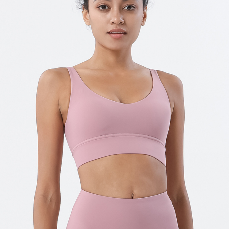 Women Gym Crop Tops Yoga Suit Pinkish Purple