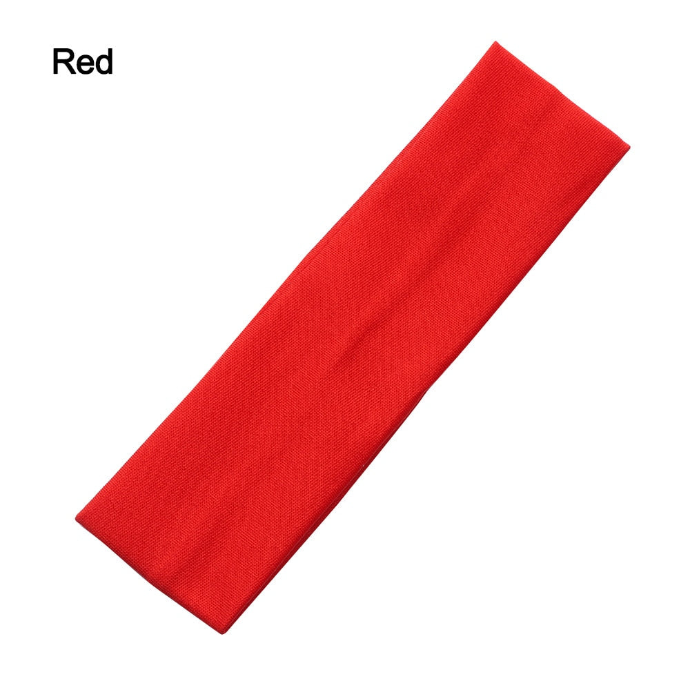 Anti-slip Elastic Plastic Yoga Hair Bands C red