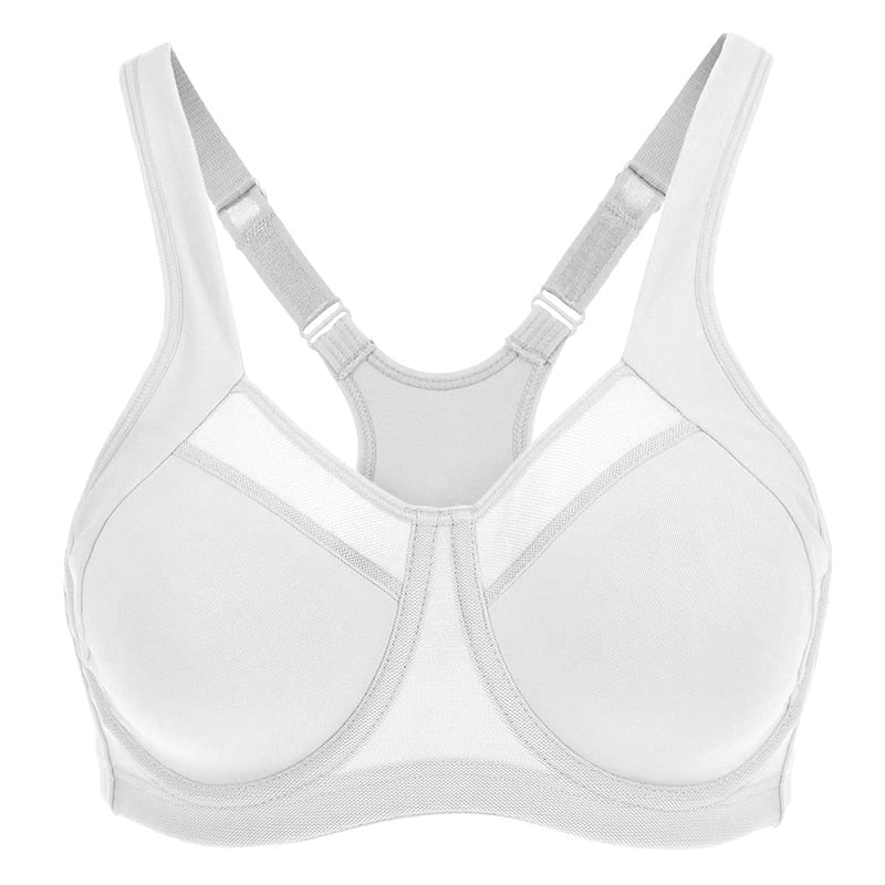 High Impact Non-padded Gym Bras White02