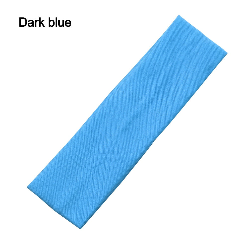 Anti-slip Elastic Plastic Yoga Hair Bands C dark blue