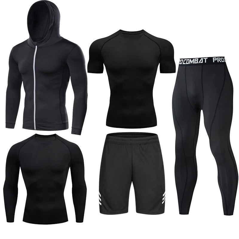 Men Fitness Compression Running Set 8655103308429