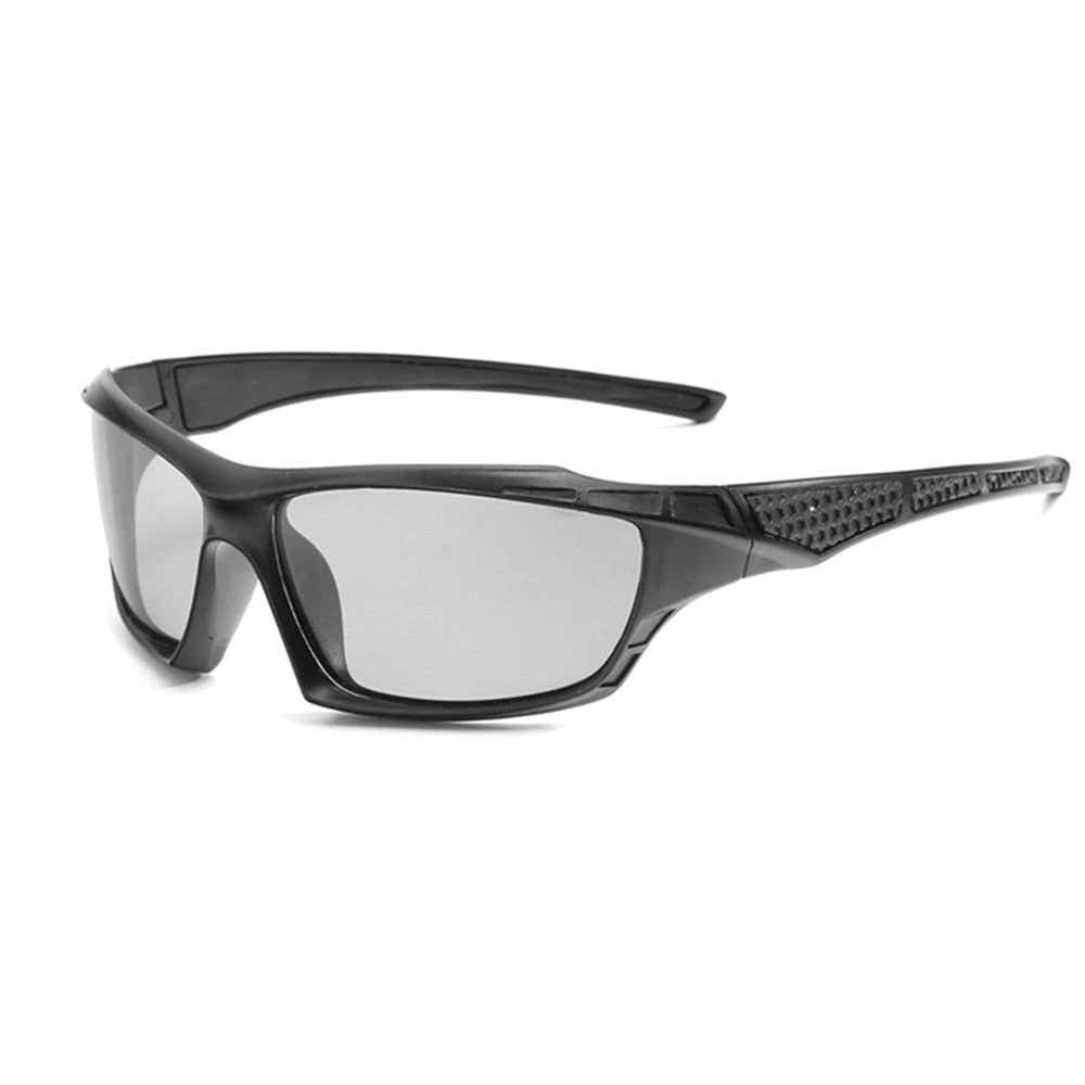 Man Photochromic Cycling Sunglasses Black