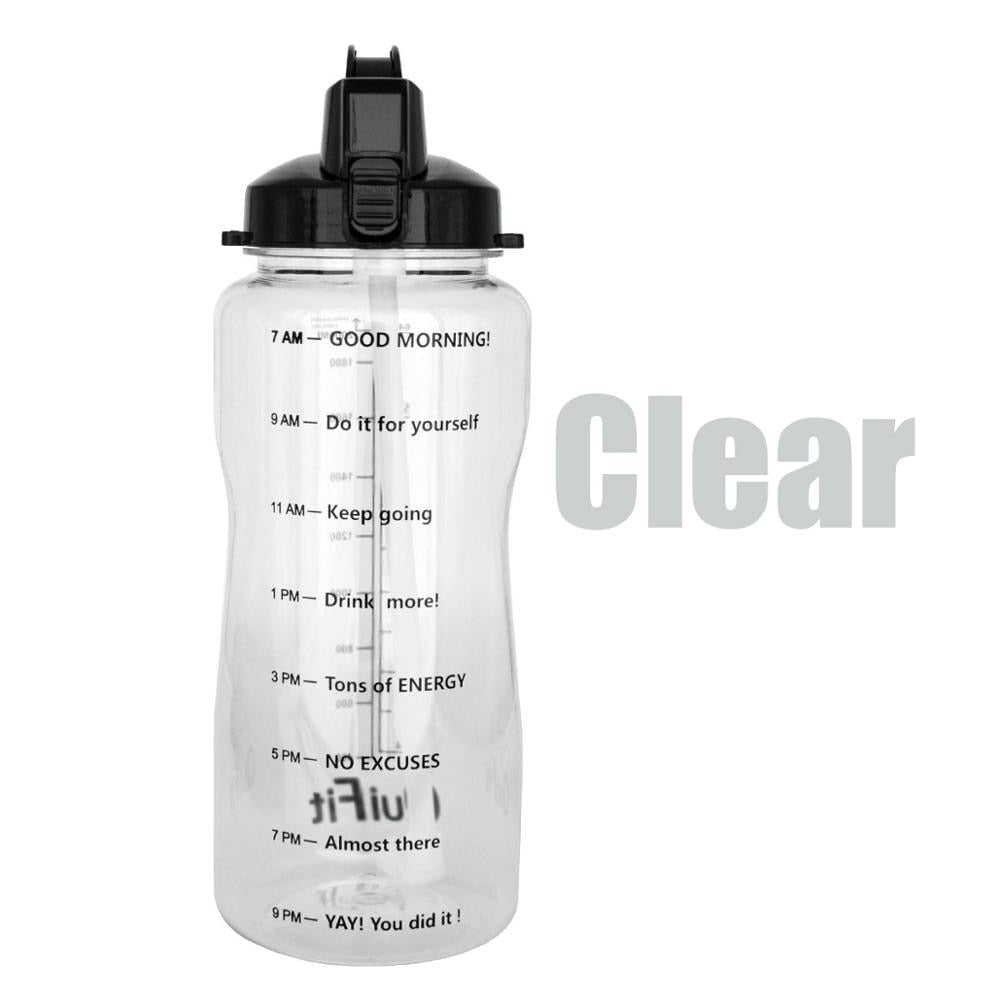 Half Gallon Water Bottle 2L 64oz Half Gallon Clear