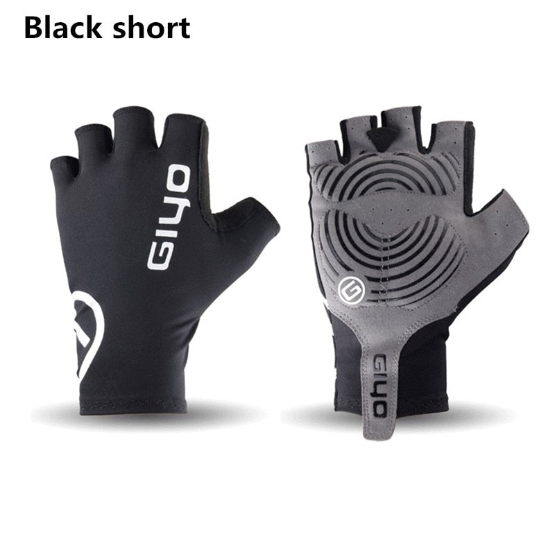 Women Men Sports Cycling Gloves black short