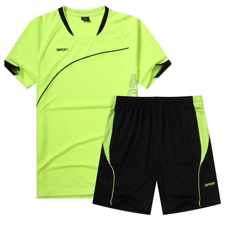 Men Running Short Sleeve+Shorts Suit