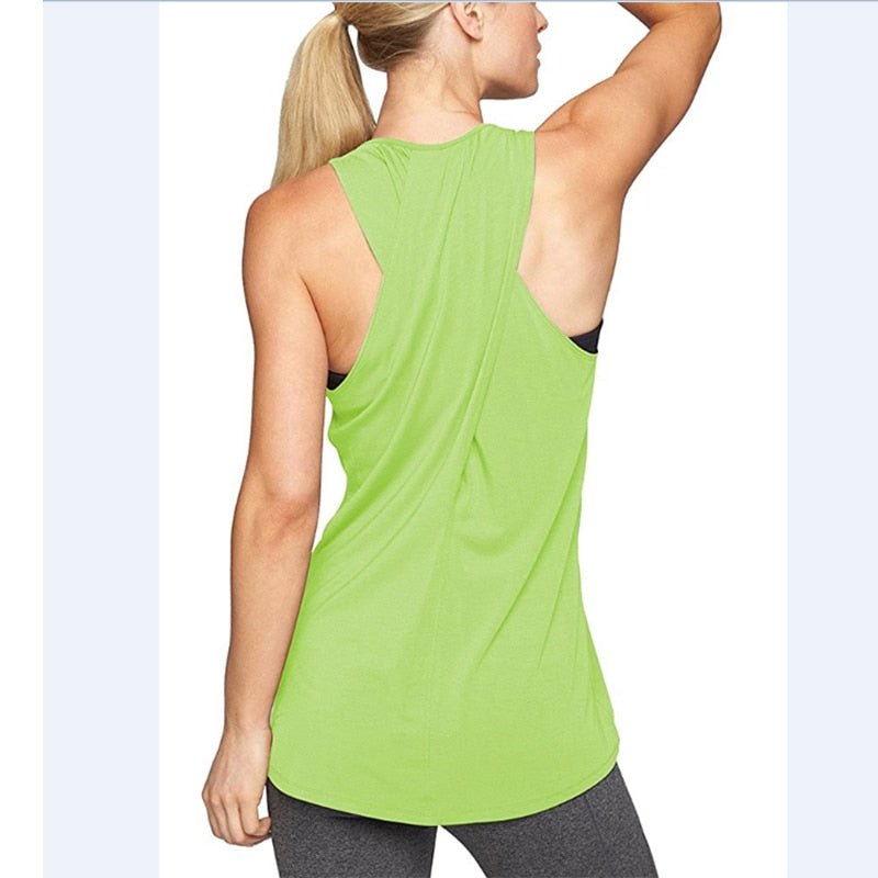 Women Elastic Yoga Top Sport Shirts C