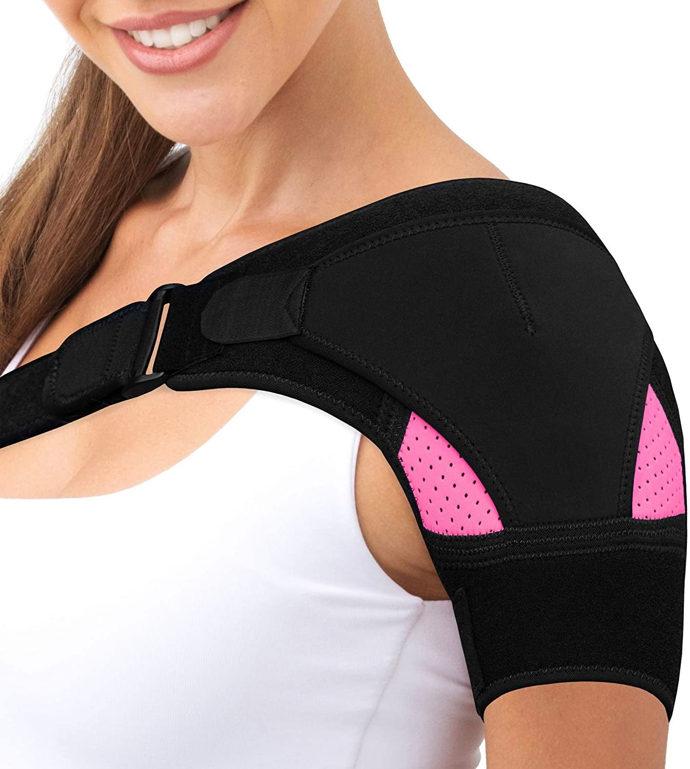 Neoprene Compression Shoulder Brace Pink L