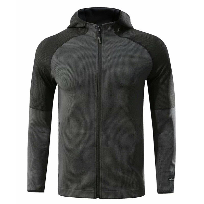 Men Quick Dry Hooded Fitness Sport Jacket