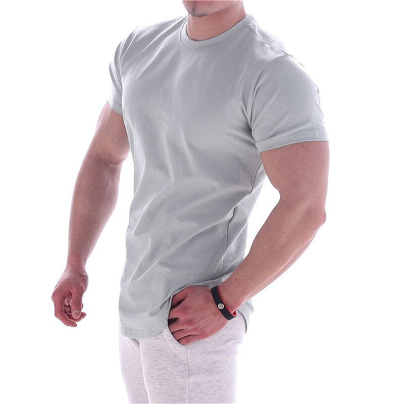 Men Gyms Fitness Short sleeve T-shirt