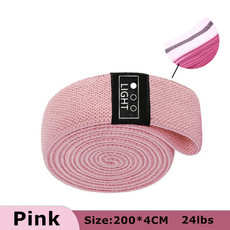 Gym Assist Leg Exercise Resistance Bands Pink(200X4cm)24lb