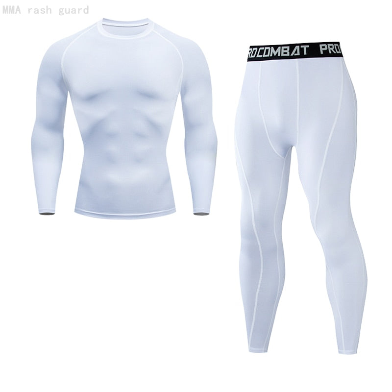 Men Gym Running Track suit White