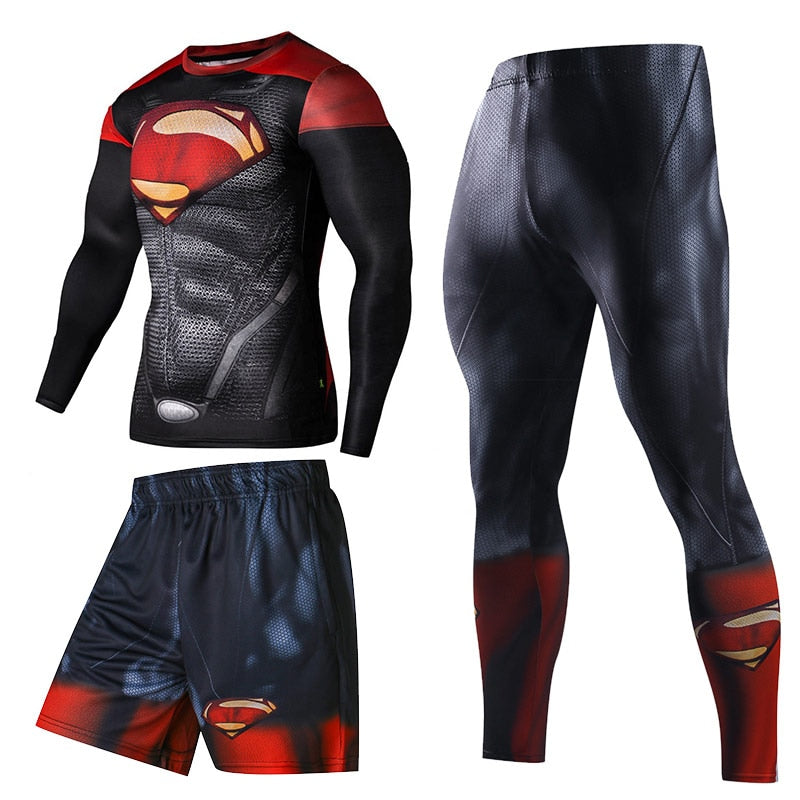 Men Superhero Compression Sport Suits JST02 DSK13 JSK12