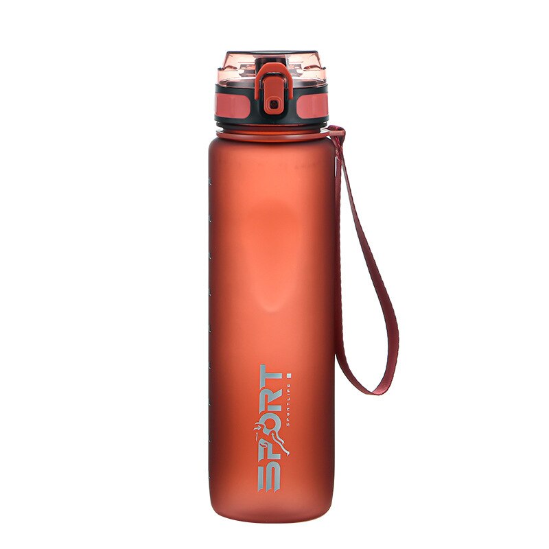 New 1000ML Outdoor Fitness Sports Bottle Crimson