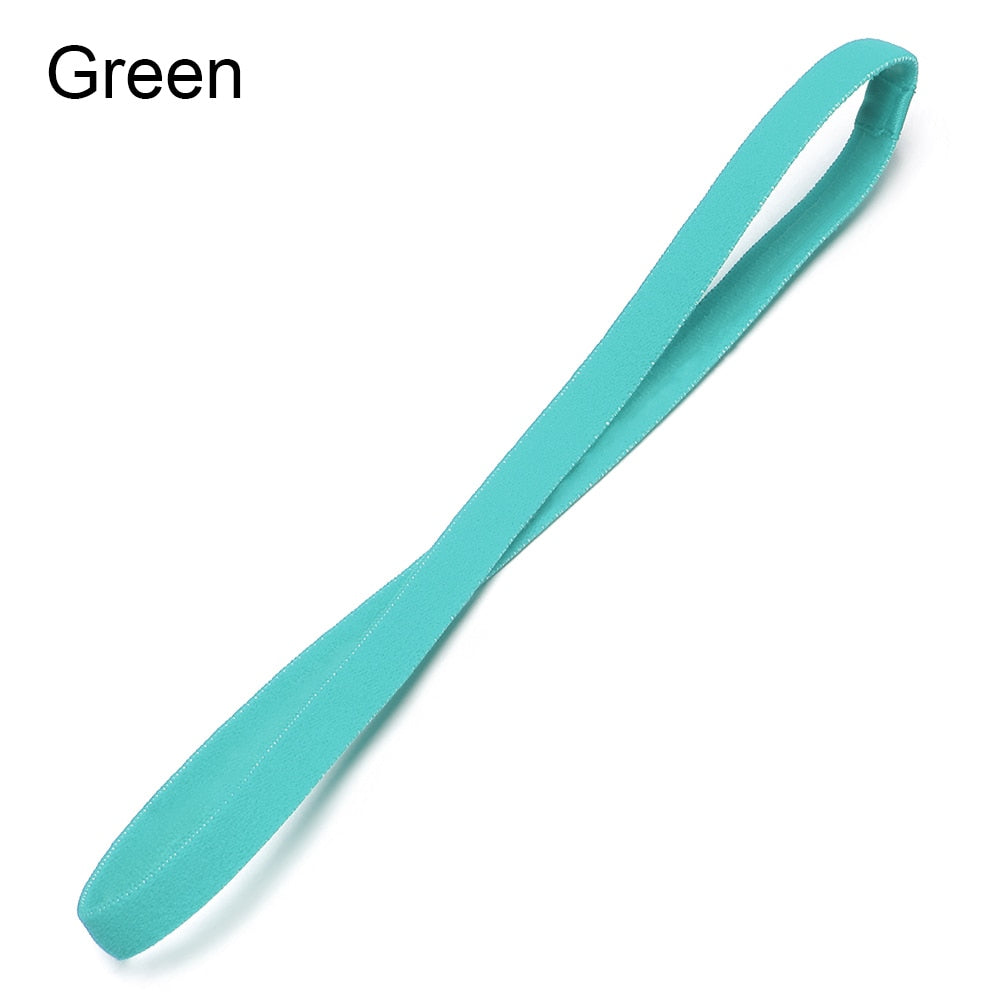 Anti-slip Elastic Plastic Yoga Hair Bands green