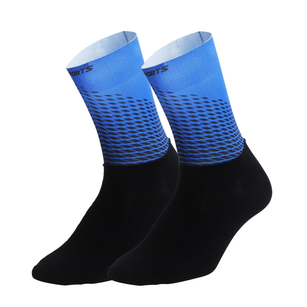 Cycling Socks & Gloves Set Only Socks Blue