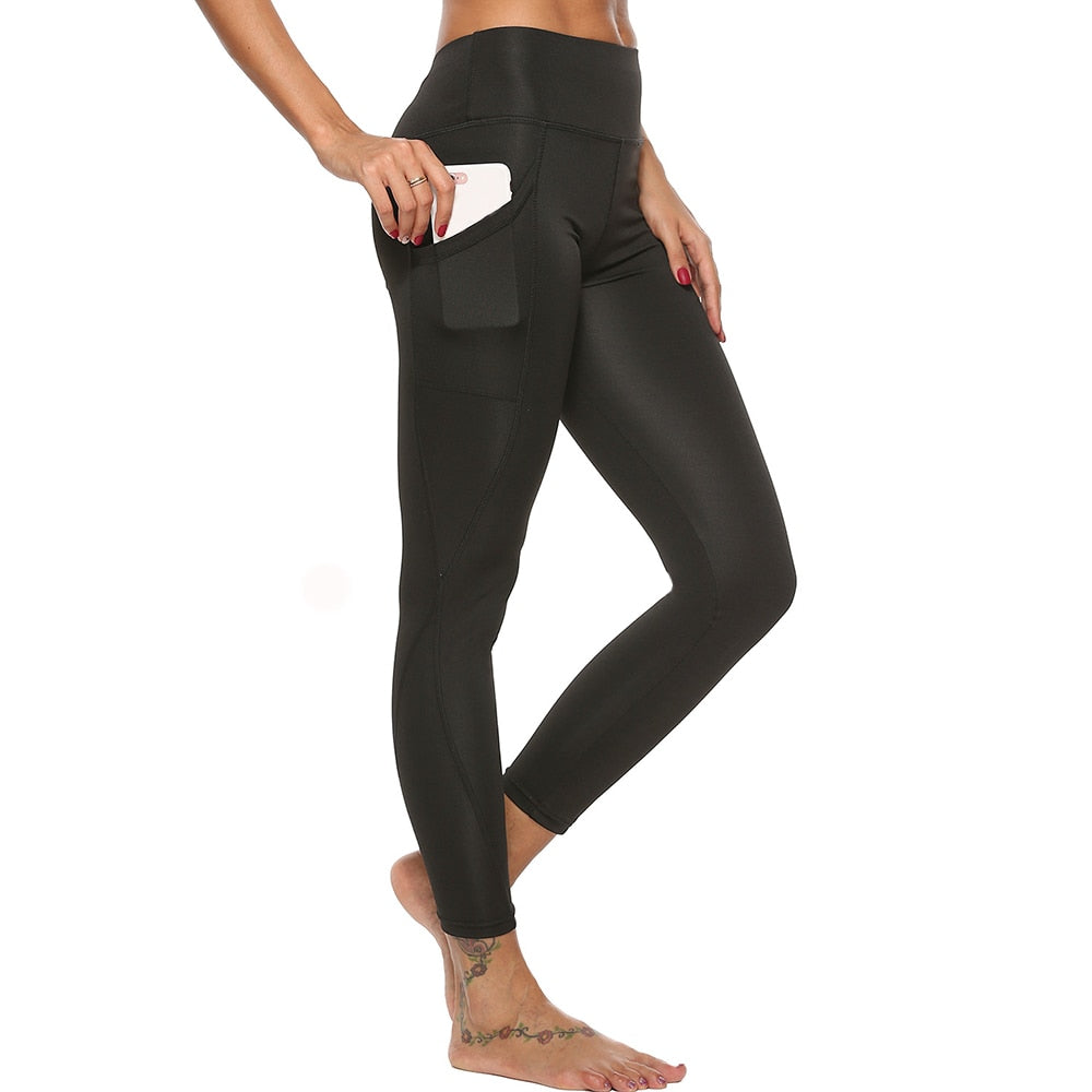 Tights Casual Cropped Female Leggings Full-Length Black