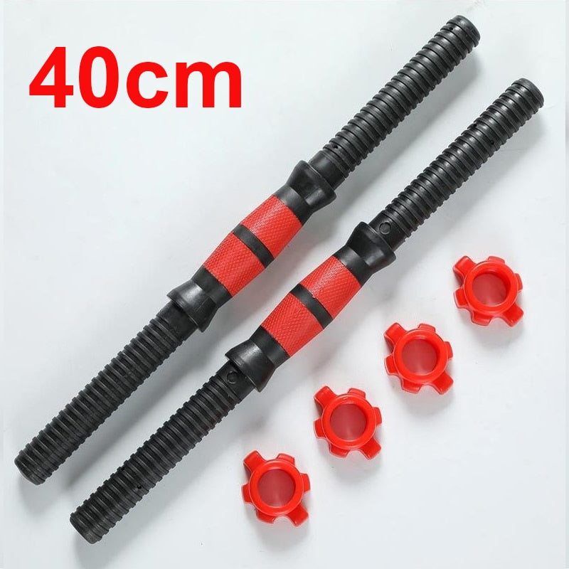 Dumbbell Rod Solid Steel Weight Lifting Spinlock 40cm