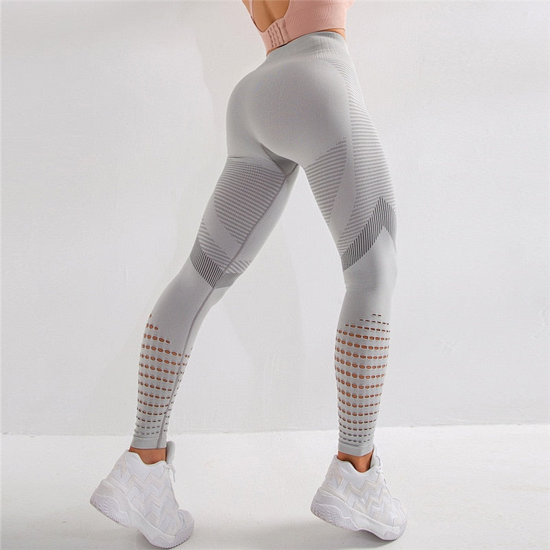 Women Seamless Workout Yoga Pants Gray