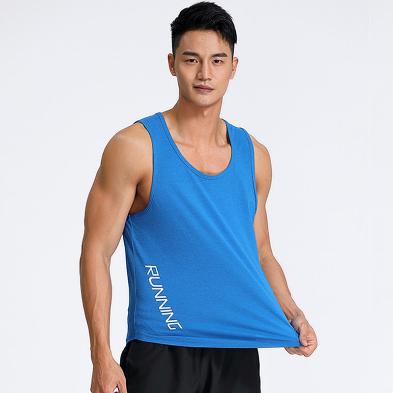 Men Gym Sleeveless Shirt MW1604-Blue