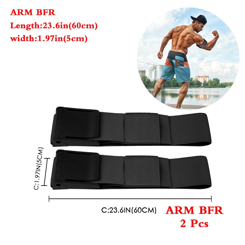 BFR Occlusion Pro Resistance Bands black arm bands