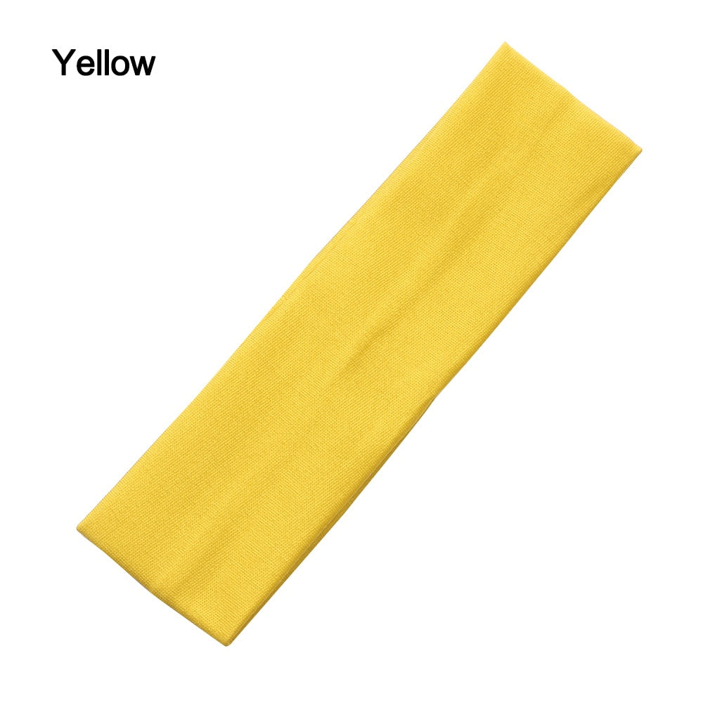 Anti-slip Elastic Plastic Yoga Hair Bands C yellow