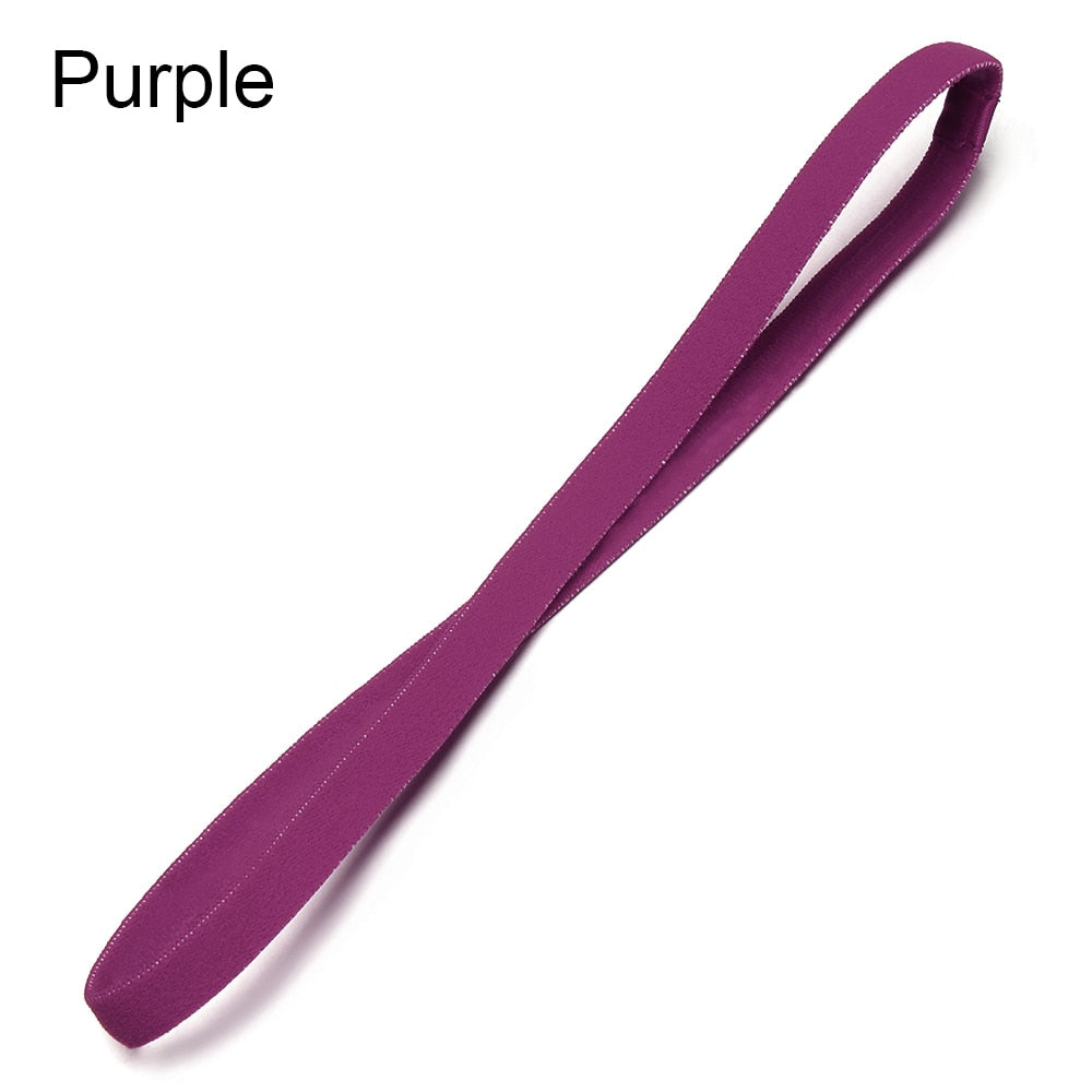 Anti-slip Elastic Plastic Yoga Hair Bands purple