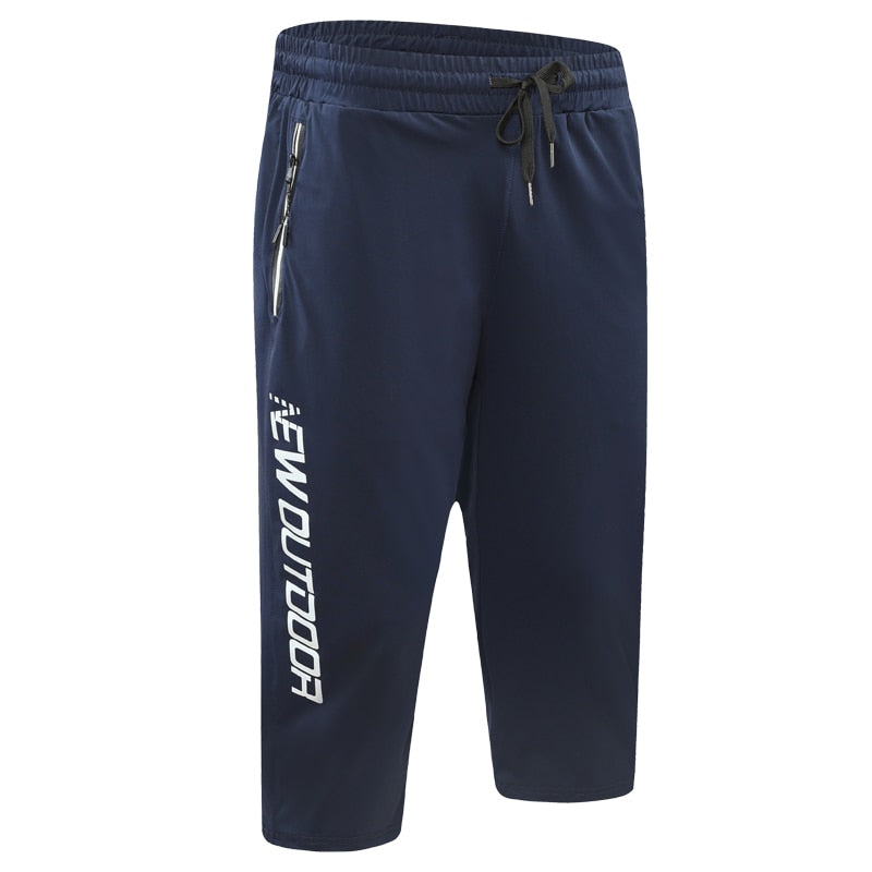 Men Sport Cropped Pants navy blue