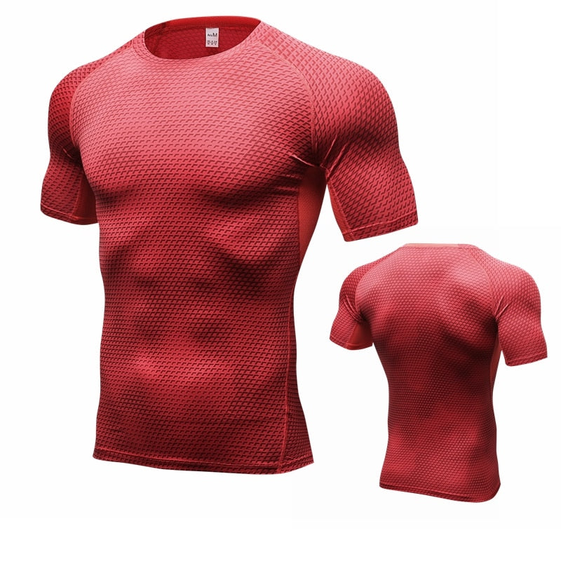Men Outdoor Running T Shirt red