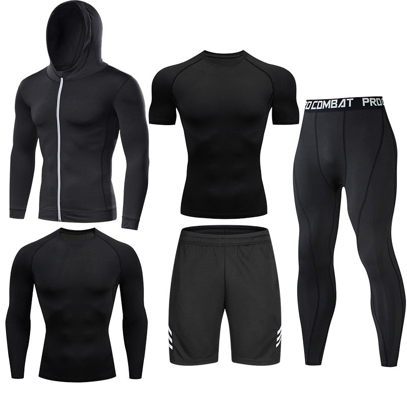 Men Fitness Compression Running Set