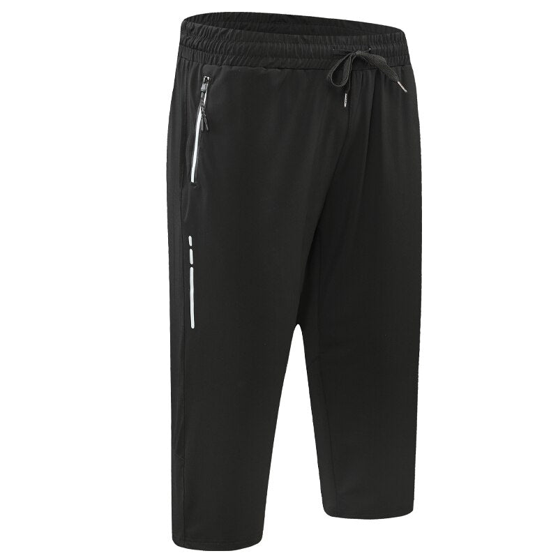 Men Sport Cropped Pants black B