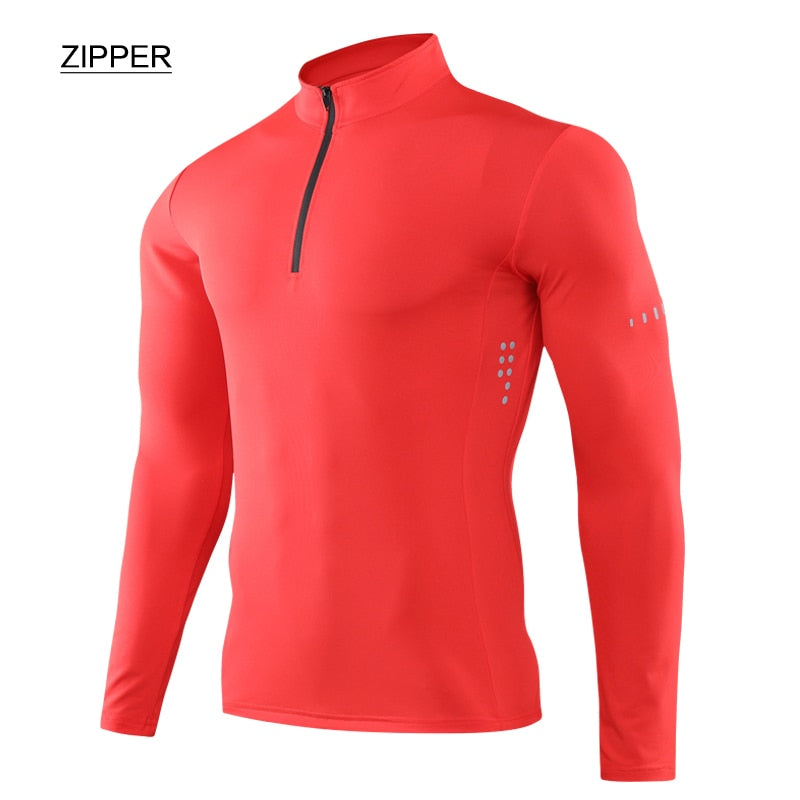 Men Gym Tight Sport T-Shirt P37-Red