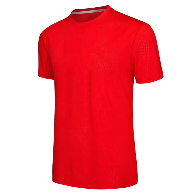 Men Quick Drying Gym Shirts red